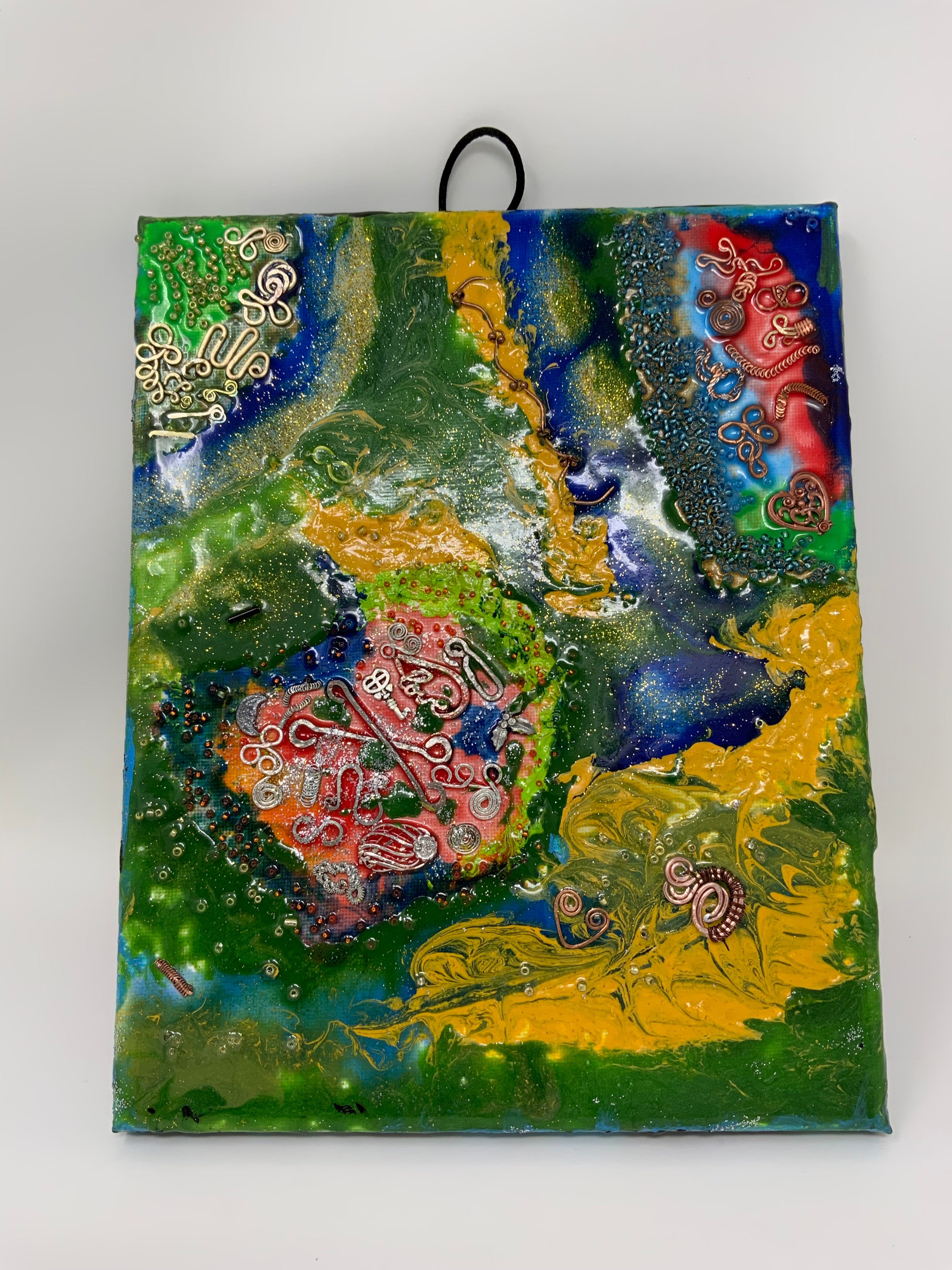 Mixed media wall art
