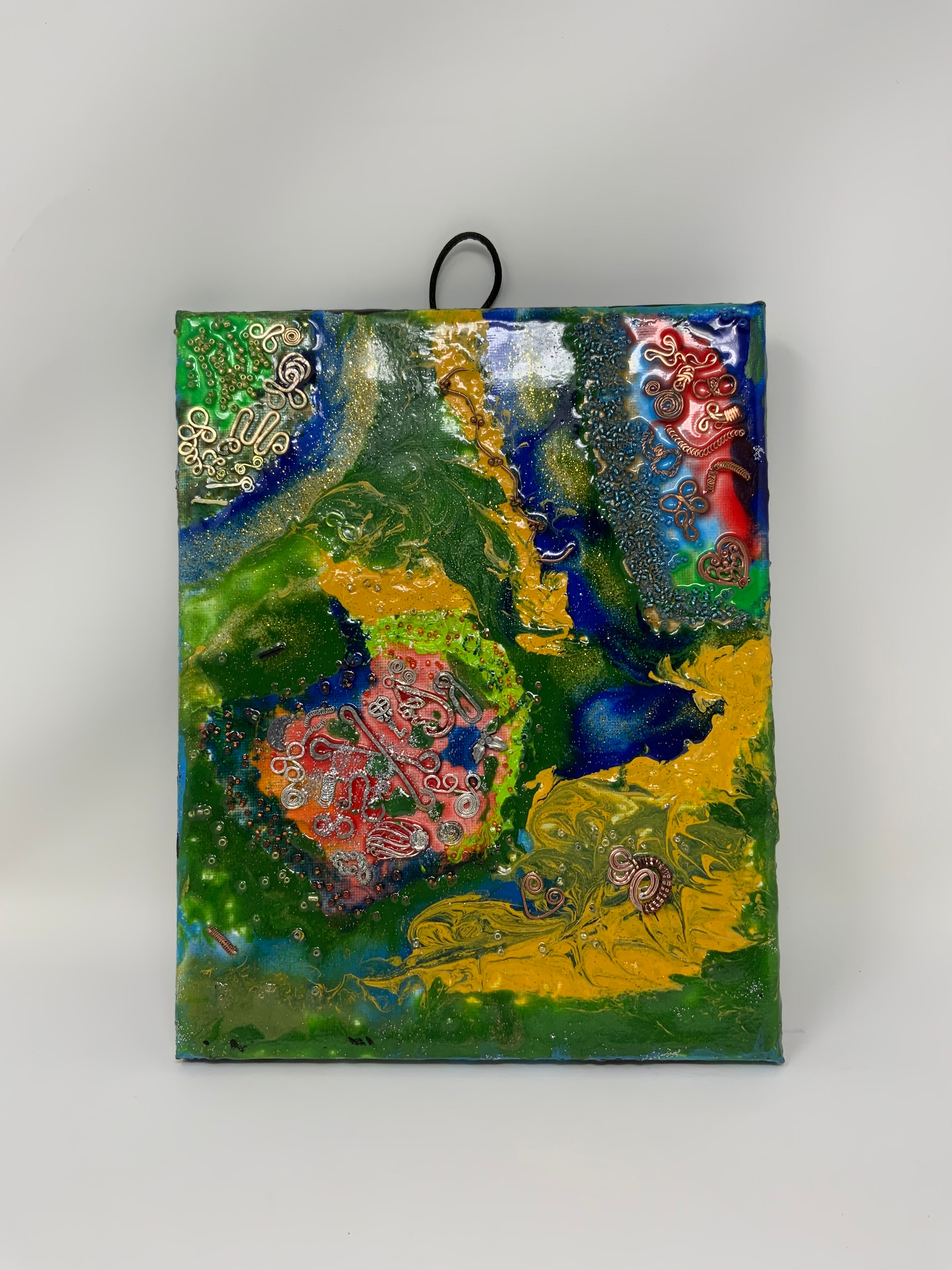 Mixed media wall art